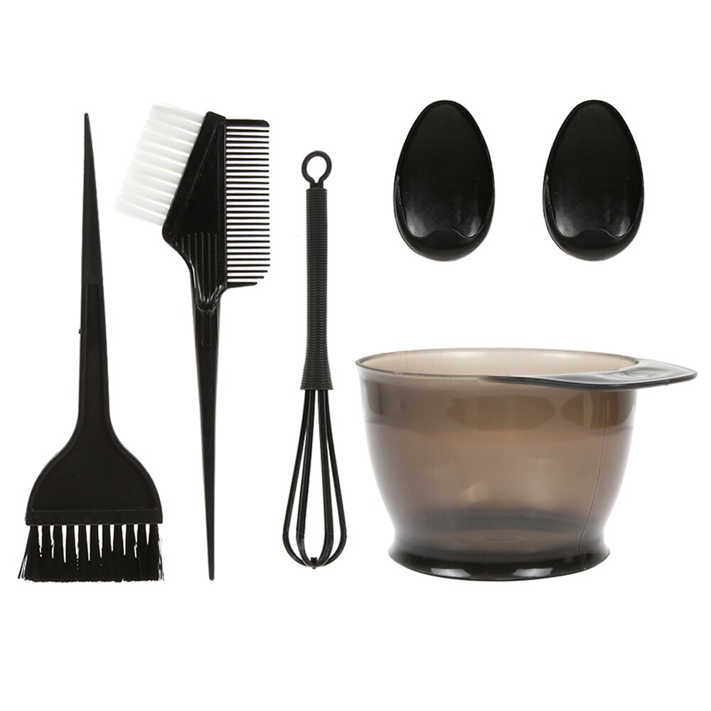 Juego de brochas y cuencos de tinte para el cabello de 5 uds., herramienta de estilismo para peluquería, tapones para los oídos, mezclador de tinte capilar, aplicador de colorante para teñir