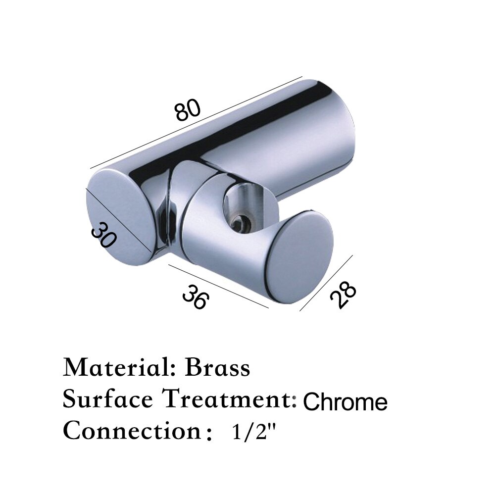 Solid Brass Bathroom Shower Head Connector /Holder with Water Outlet, Wall Mounted Connector Bracket For Shower Accessories: Model 7