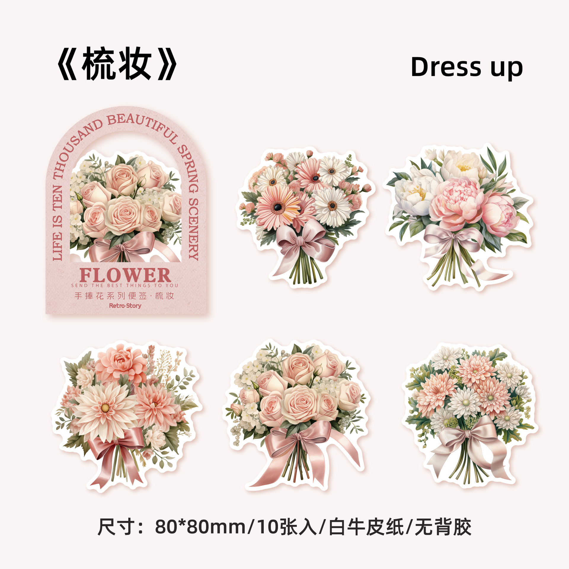 Almohadillas de papel para álbum de recortes, cartulina de un solo lado, papel decorativo para manualidades, papel con patrón de flores, papel de decoración DIY, 10 unids/lote por paquete: Rojo