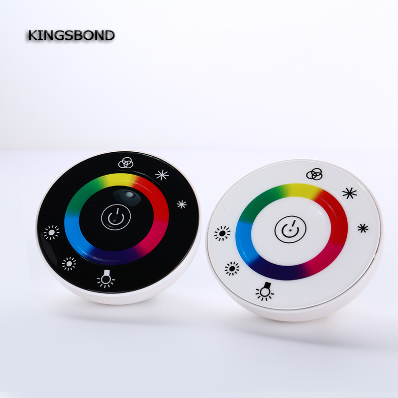 Led touch pyöreä rgb-ohjain  dc12v-dc24v 18a 7 avainta rf-kaukosäädin led-nauhalle
