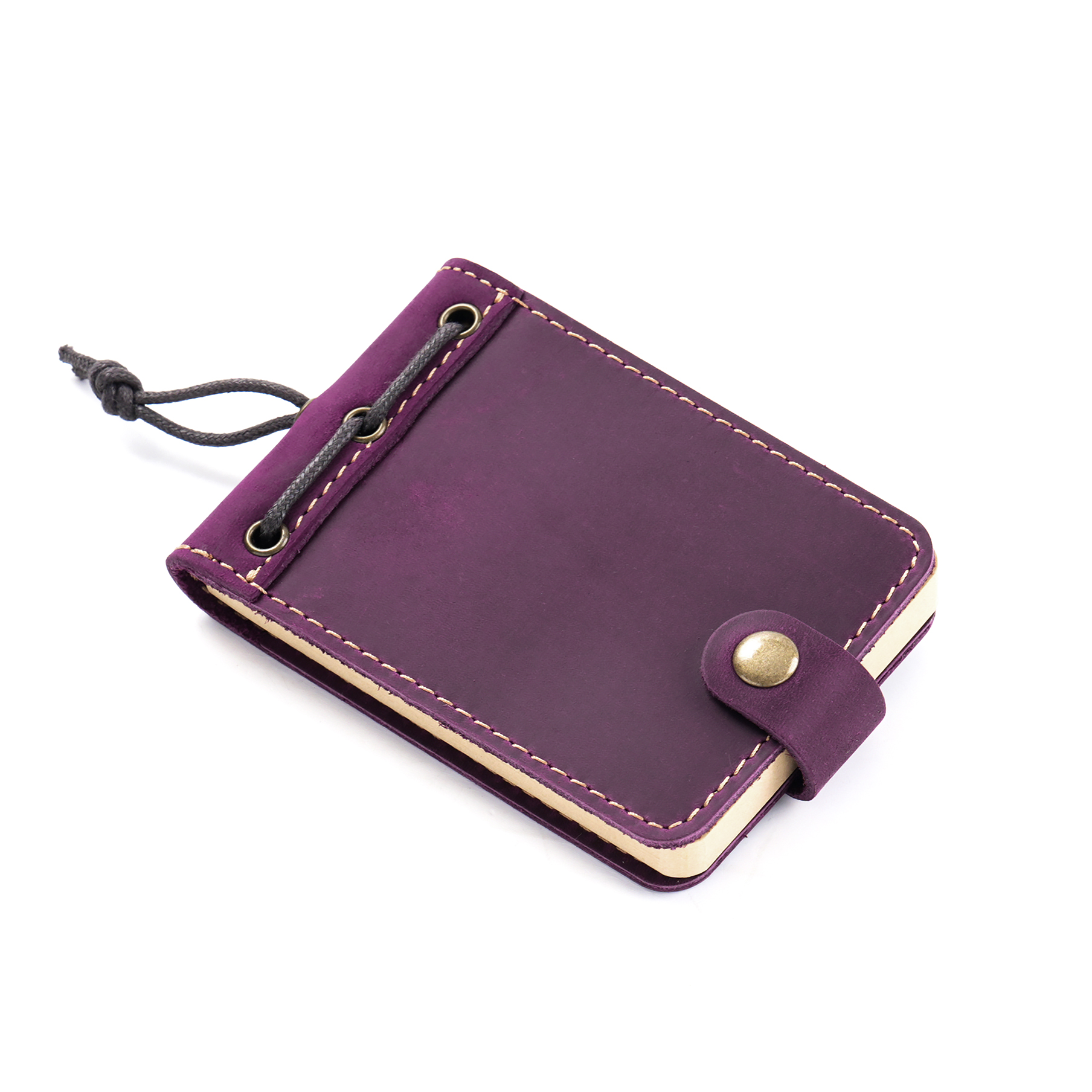 Vintage handgemaakte mini notebook planner echt leer retro schattig dagboek dagboek draagbare notitieblok schetsboek organisator briefpapier: Paars