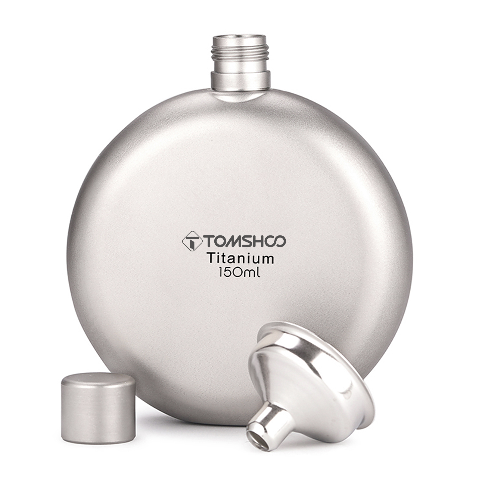 Tomshoo-matraz de titanio a prueba de fugas, frasco de Alcohol, Whisky, vino, para acampar al aire libre, mochilero, Picnic, suministros de Camping, 150ml: Default Title