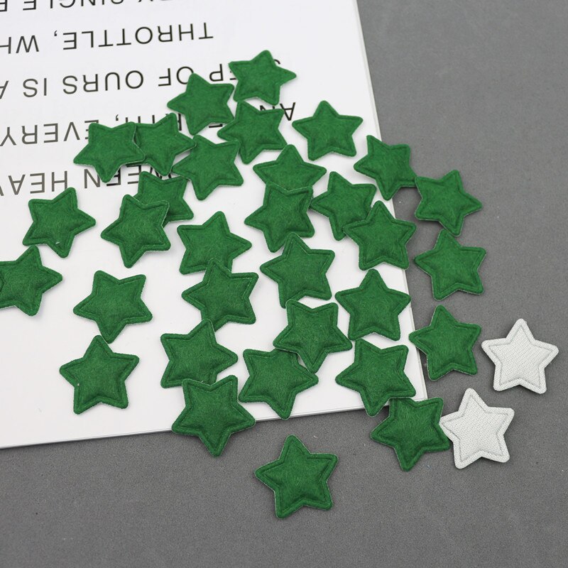 30 stuks 2.5cm stervormige vilten lapjes applicatie voor knutselen/kleding/haarspeld diy scrapbooking doos decoratie accessoires: Groente
