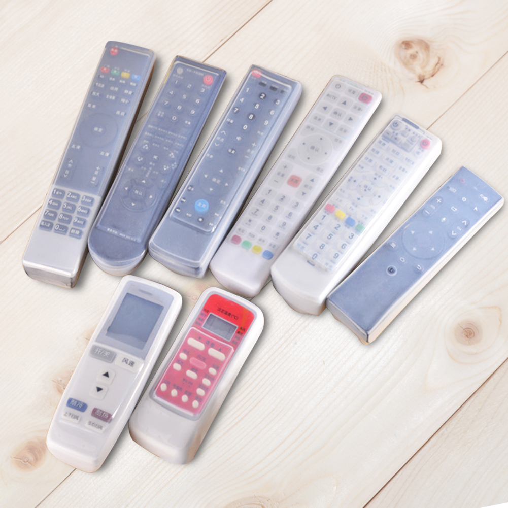 14 Sizes Transparent Silicone TV Air Condition Remote Control Protctive Case Cover Waterproof Dust Protective Storage Bag