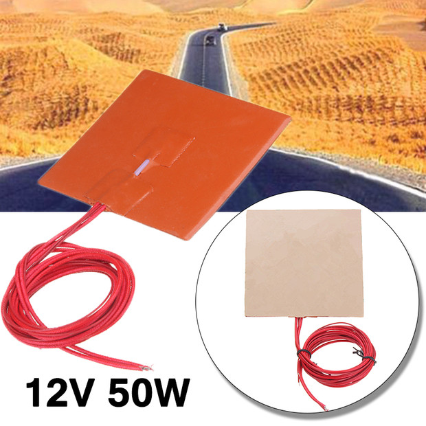 100x100mm 12V 50W Silikon Heizung Heizung Pad Thermistor Für 3d Drucker IP65 Universal- Heizung Pad