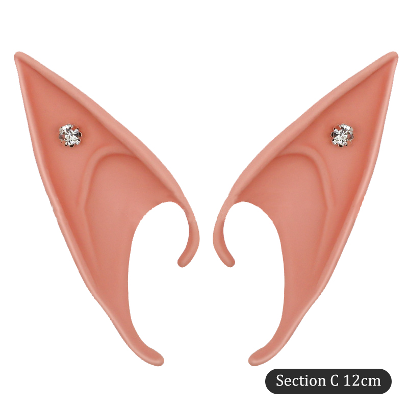 Mysterieuze Elf Oren Strass Decoratie Engel Feeën Cosplay Party Kostuum Accessoires DIY Zacht en Onschadelijk Volwassen Kinderen Speelgoed: Deep Blue