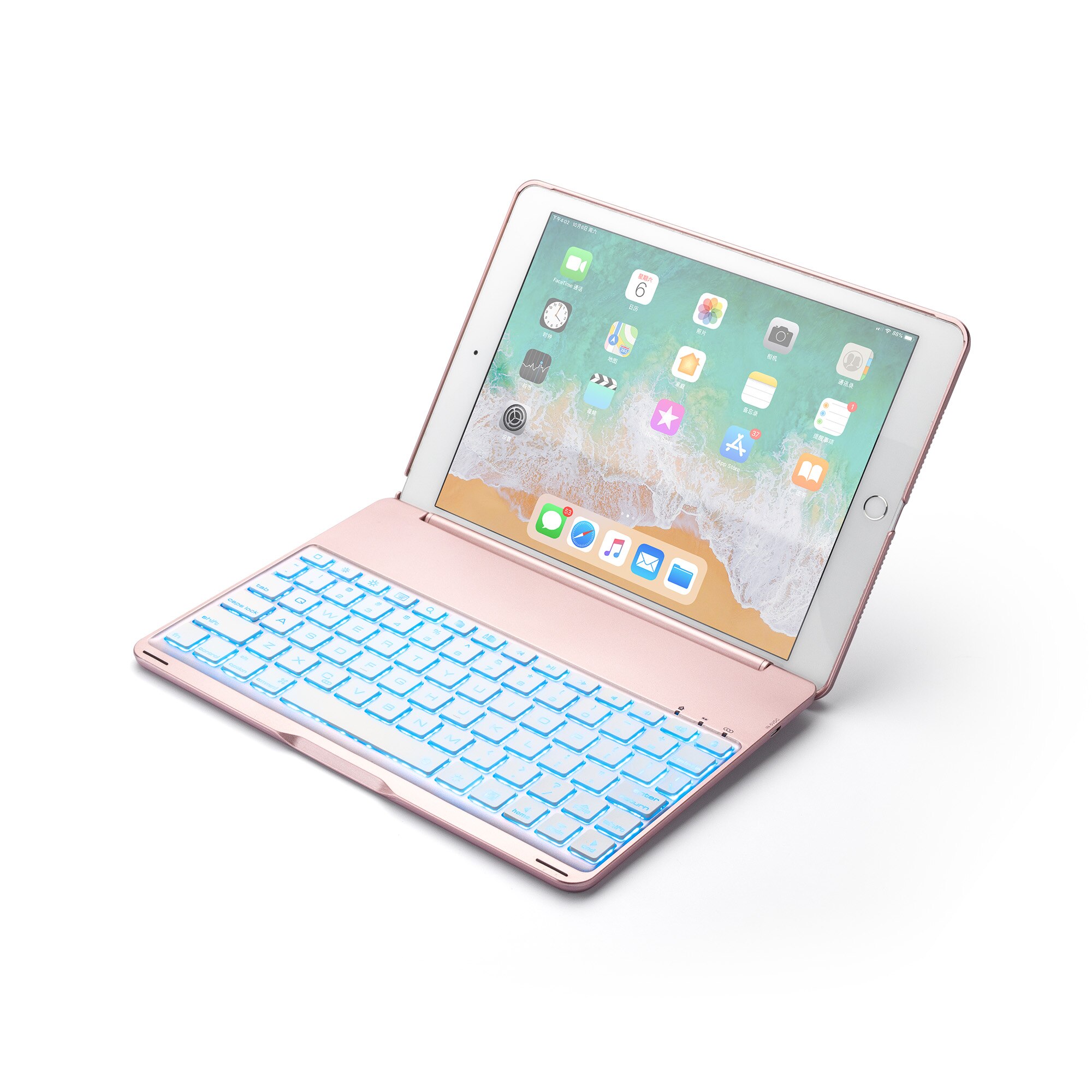 Wireless Bluetooth Keyboard Cover for ipad Air12 pro9.7 ipad9.7 Aluminum light-emitting 9.7‘’bluetooth keyboard