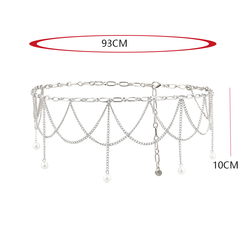 Cinturón gótico con cadena para mujer, cinturones de a la , correa para vestidos, cinturón dorado y plateado para pantalones vaqueros, cinturón para pantalones CY11: Verde