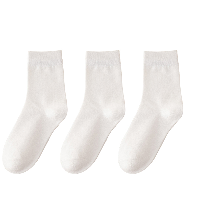 Calcetines Mujer Algodón Color Sólido Otoño Primavera Suave Transpirable: Gris oscuro