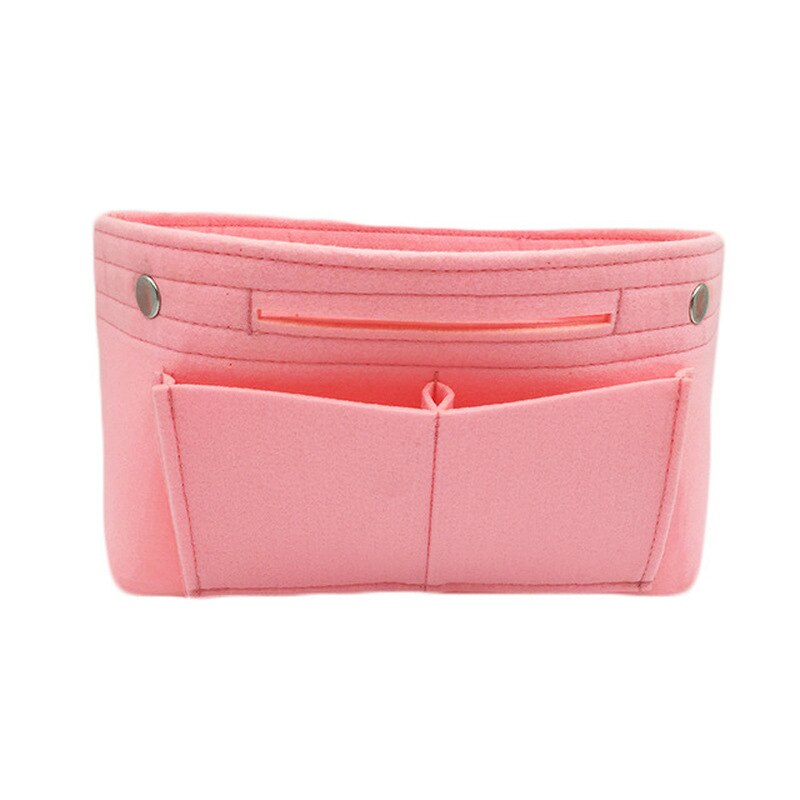 1PC Felt Fabric Cosmetic Bag Travel Multifunction Handbag Cosmetic Organizer Purse Insert Bag Felt Fabric Storage Pouch Case