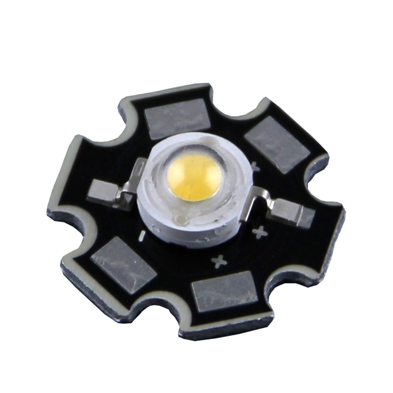 1 Pcs 1W 3W High Power Led Chip Light Pcb Emitter Koel Wit Warm Wit Rood Groen Blauw met 20 Mm Ster Pcb