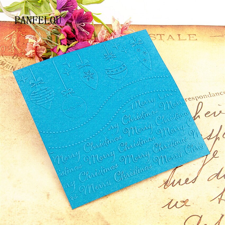 Christmas 15x15cm Snow ball Embossing folders Plastic Scrapbooking DIY Template Fondant Cake Photo Album Card Making