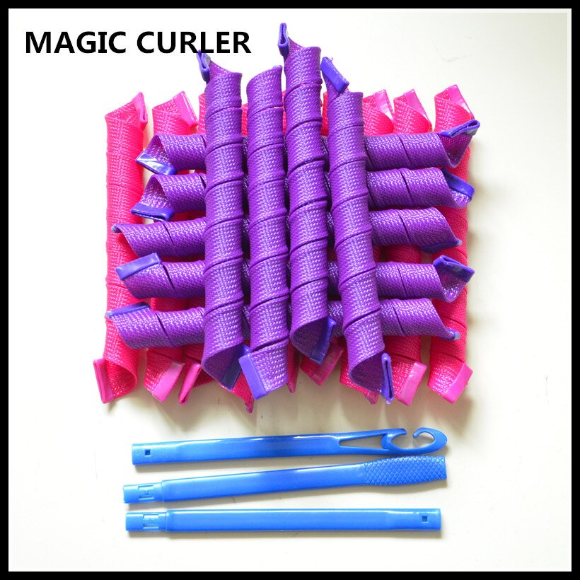 Styler 55cm 20pcs Water Wave Magic Wave Formers Curlers Formers Leverage Spiral Hairdressing Tool