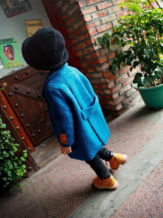 Herfst Winter Peuter Jongens Kids Jassen Lange Mouwen Turn-down Kraag Single Breasted Solid Warme Jassen voor baby Jongens
