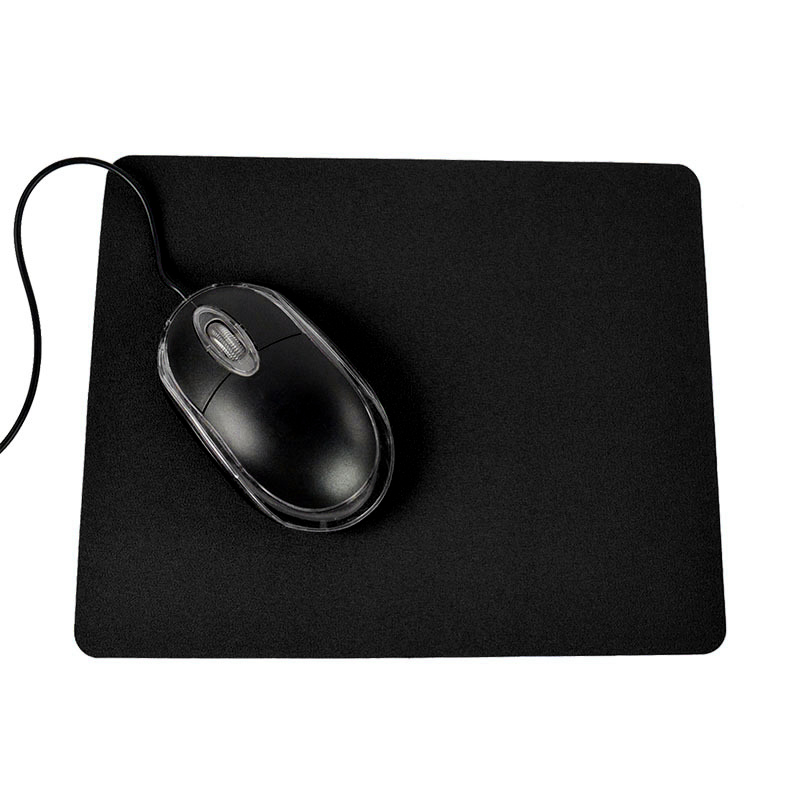 Optical Mouse pad Slim Anti-Slip Wrist Protection Mice Gaming Mouse Pad Mat Colorful Cloth smooth&anti-slip Mousepad 21.5*17.5cm: Black