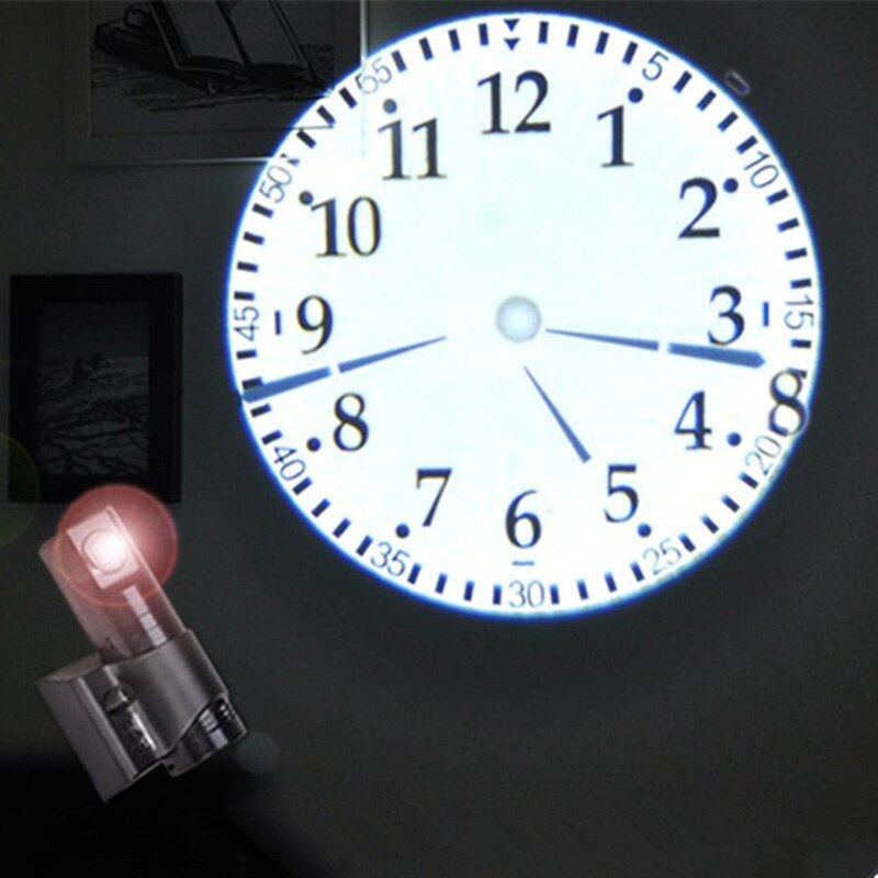 LED Projektion Klassische Zifferblatt Fernbedienung Uhr sub Tieftöner Zimmer 360 Grad Drehung Niedrigen Temperatur Kalt Licht Energie sparen Uhr