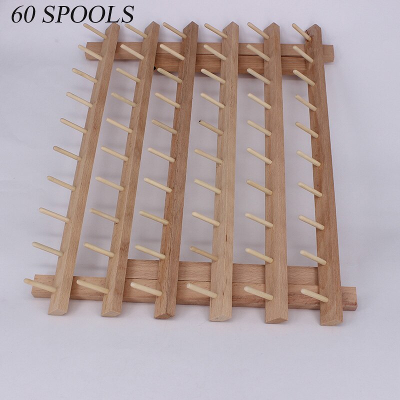 Prämie 60-Spule NäHenne & Stickerei Kegel Halfter Gewinde Gestell Stehen Falten Holz Thema Ständer Halfter Veranstalter neue: 60 Spulen
