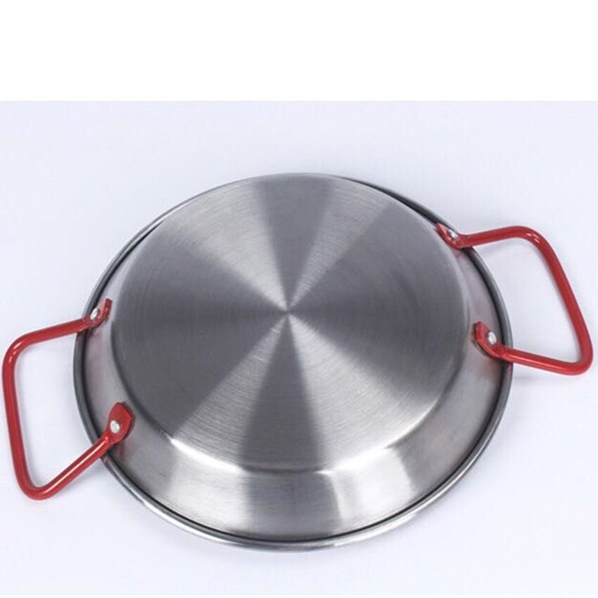 1 stuk spaanse paella pan roestvrij staal koreaanse gefrituurde kipschotel zeevruchtenschotel kaaskoker pot
