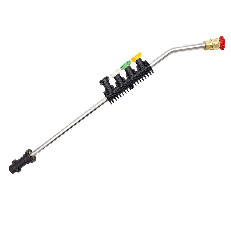 High Pressure Washer Wand Extension Power Spray With 5 Nozzles For Karcher, Spray Wand Jet Wash Car Patio And Adaptor: Default Title
