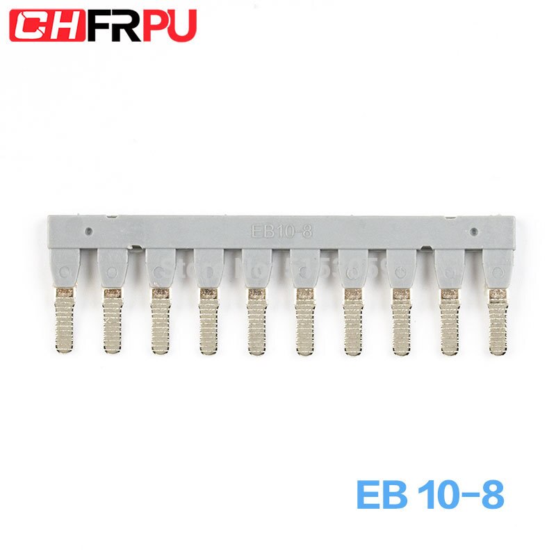Side Plug Connector Din Rail Terminal block short circuit connection strip: EB10-8