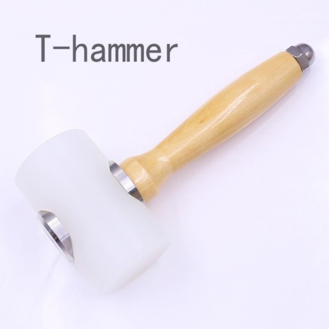 Leather Nylon Mallet Hammer Wooden Handle For Leathercraft Carving Stamping Sew Leather Cowhide Installation Tool: Primary Color