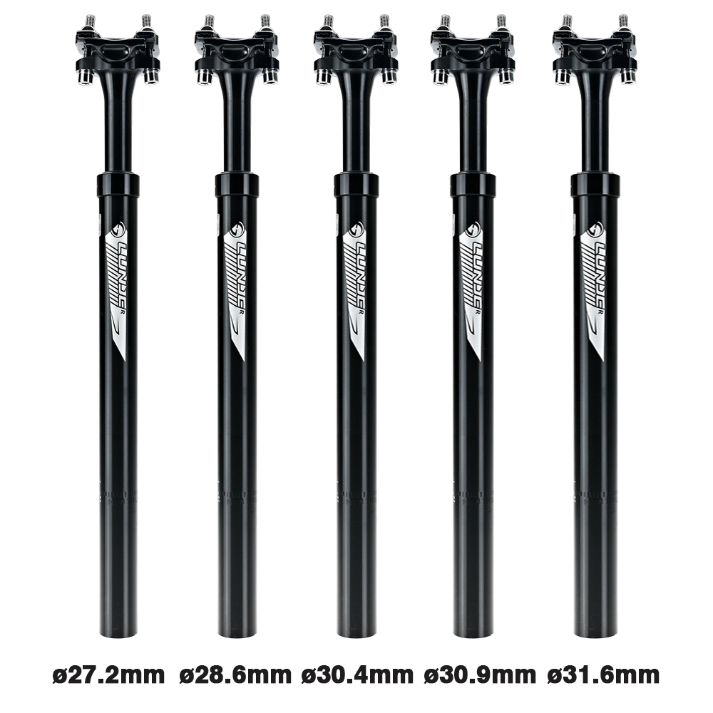 LUNJE MTB Fahrrad Sattelstütze 27,2 28,6 30,4 30,9 31,6mm Fahrrad Tropfer Sattelstütze 400mm Stoßdämpfer Dämpfung Alu teleskop Schock