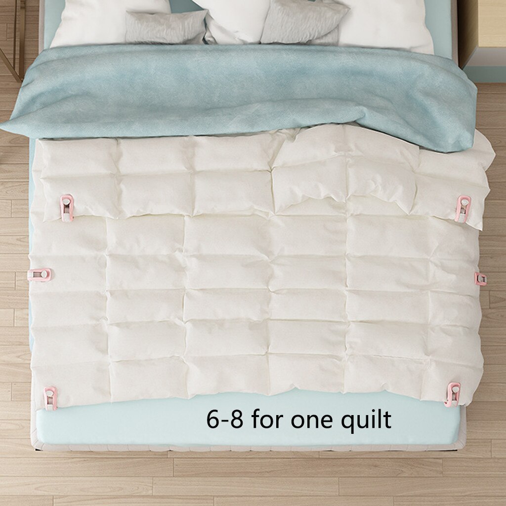 Housse de couette à pinces fixes | 4 pièces, utile pour lit, housse de couette, porte-feuille, attache à pince fixe, couette, couverture Portable