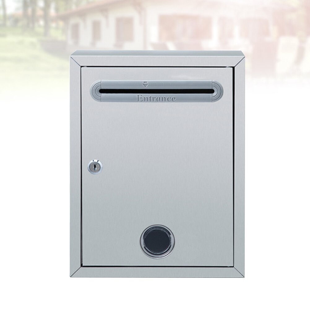1 kpl ehdotuslaatikko ruostumattomasta teräksestä pieni postilaatikko lukittava postilaatikon ehdotuslaatikko yrityksen kotipostiin
