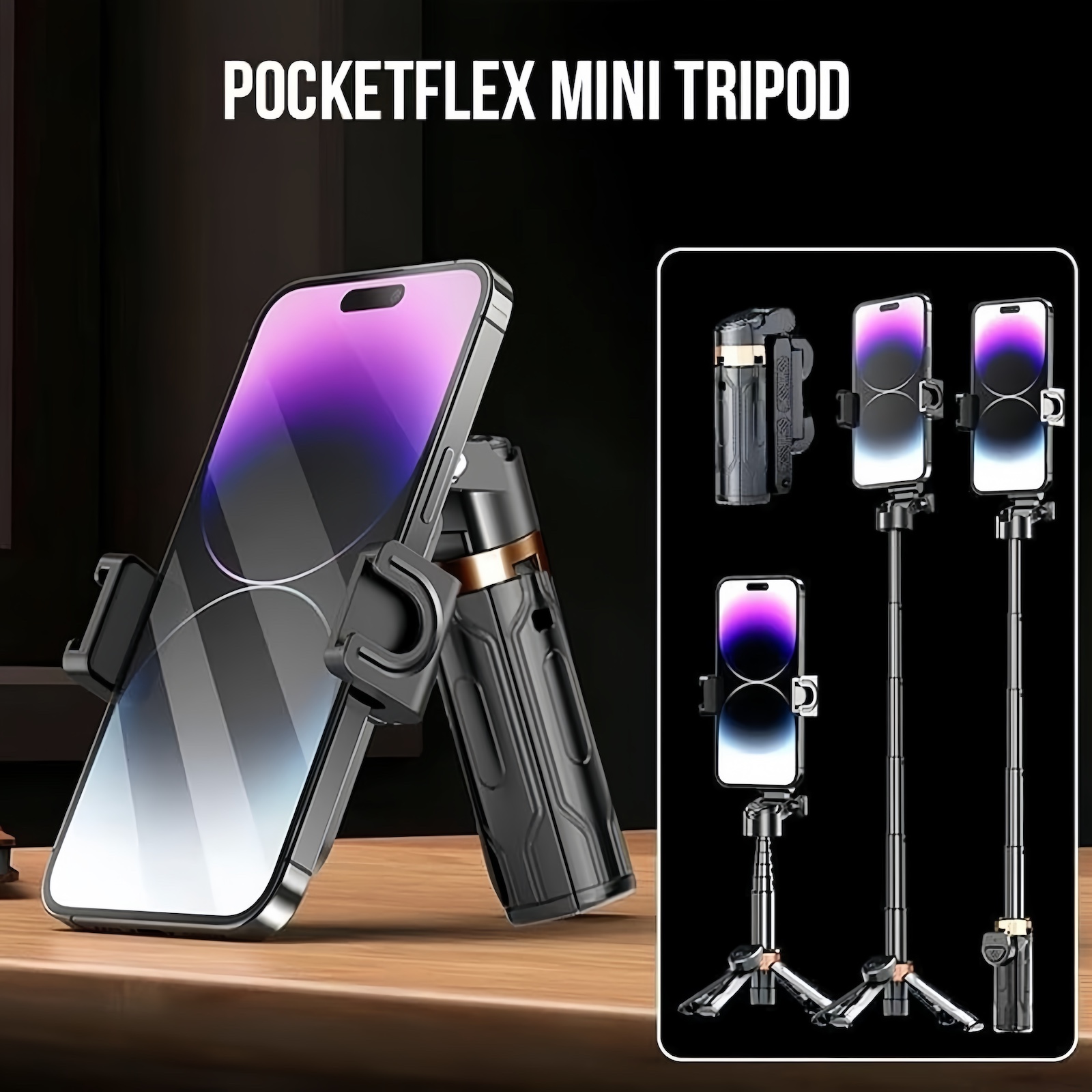 Statyw z uchwytem Bluetooth na telefon komórkowy mini Selfie Stick Przenośny monopod robić fotografii i nagrywania wideo dla iPhone 16 15