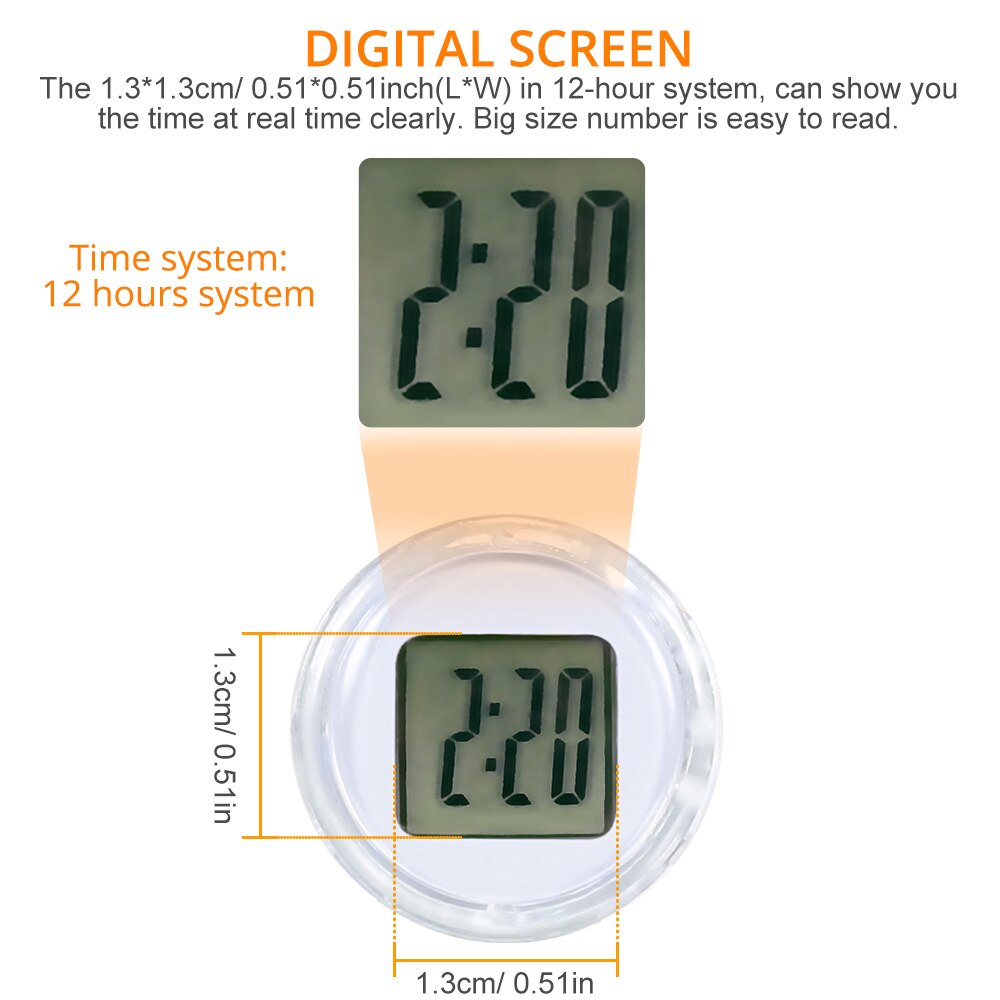 Reloj con forma de motocicleta a prueba de agua, reloj adhesivo compacto resistente al agua, reloj con montura para motocicleta, reloj Digital para Moto con cronómetro