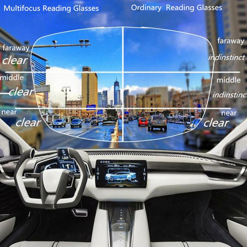 Men's Command Aviator Reading Glasses Progressive Multifocal Photochromic sun Read Eyewear with diopter +2.5 transparent lenses