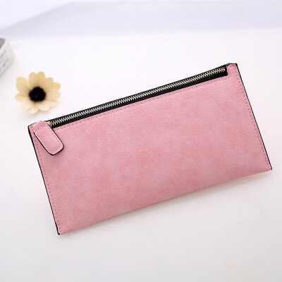 Women Leather Slim Wallet Long Trifold Credit Card Holder Organizer Purse: E142188A