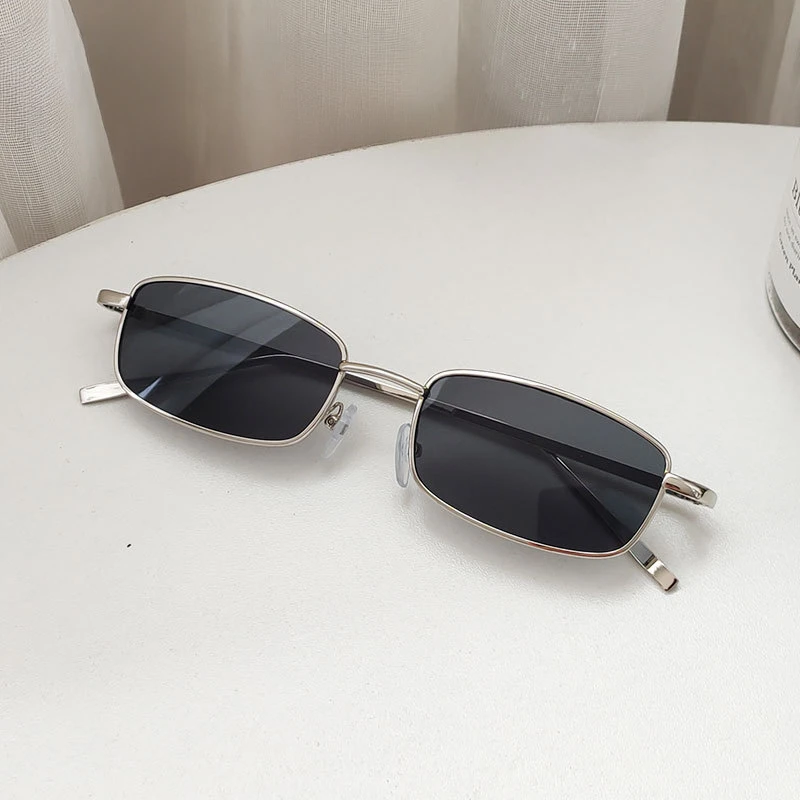 Small Rectangle Sunglasses Men Women Vintage Square Driving Sun Glasses Luxury Brand Metal Frame Eyewear 선글라스
