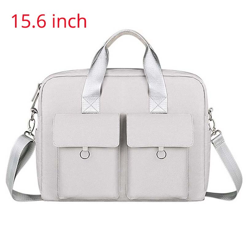 Multi-Pocket Laptop Bag For Women Men Computer Shoulder Crossbody Handbag Briefcase Bags For Documents Man'S Travel Business Bag: grey 15