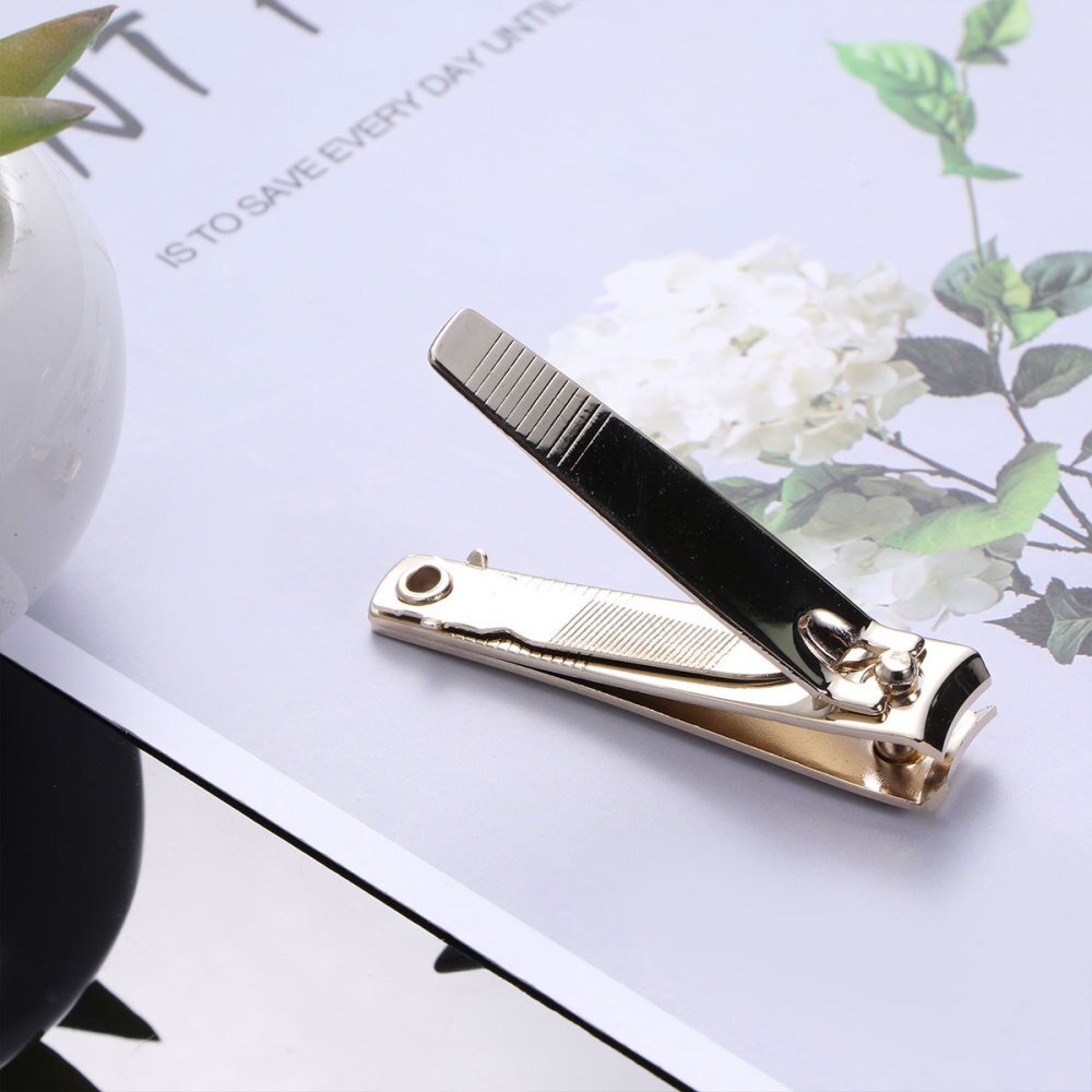 Stainless Steel Nail Scissors Nail Shop Special Manicure Tools Multifunction Nail Clippers(Golden)
