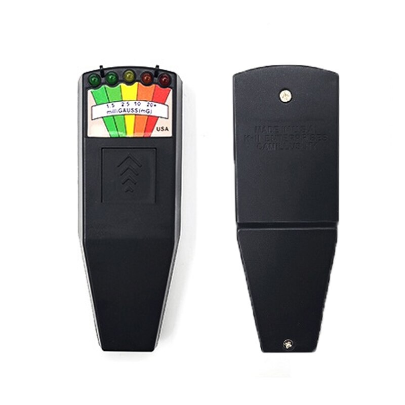 Medidor de campo electromagnético EMF, dosímetro de radiación portátil, Monitor de campo magnético EMF, 5 LED: black no battery