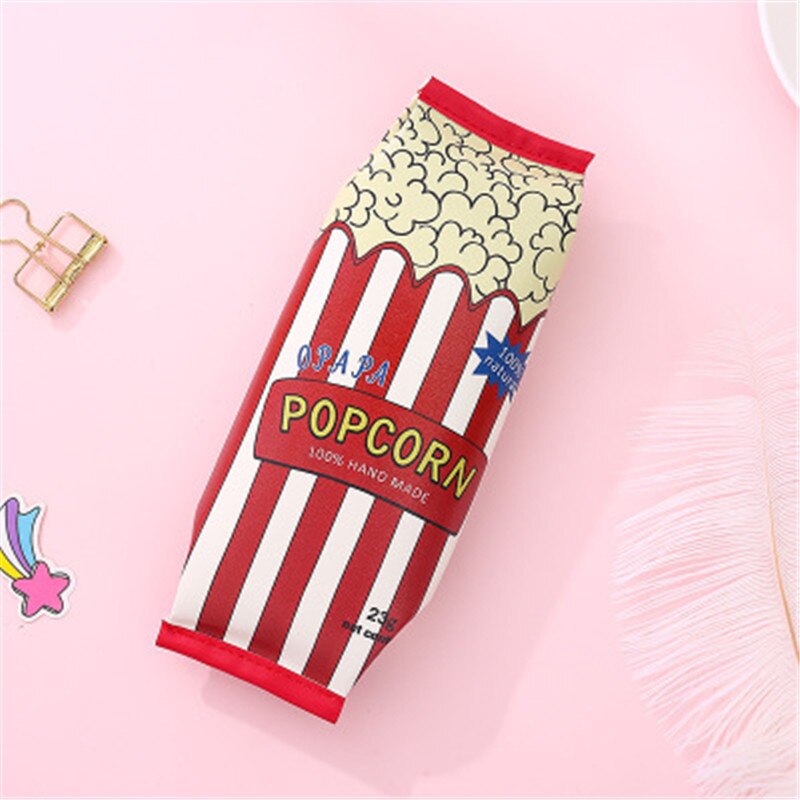 Unusual Pencil cases High Capacity Food Pen Case Cat Pencil Pouch Girls Boys School Supplies PU Waterproof Stationery Bag