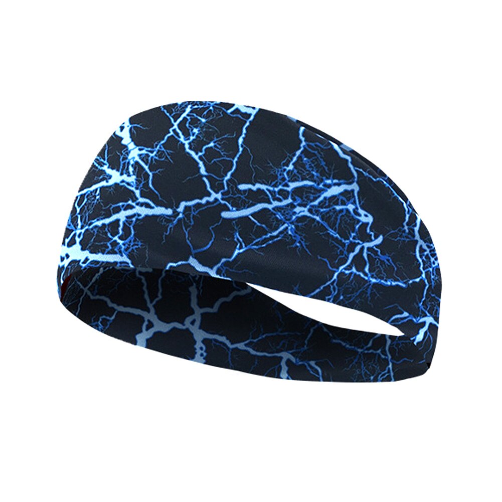 Fitness haarband heren dames zweetband training elastische sport hoofdband casual outdoor yoga stretch wrap hardlopen sportschool atletisch: Blauw
