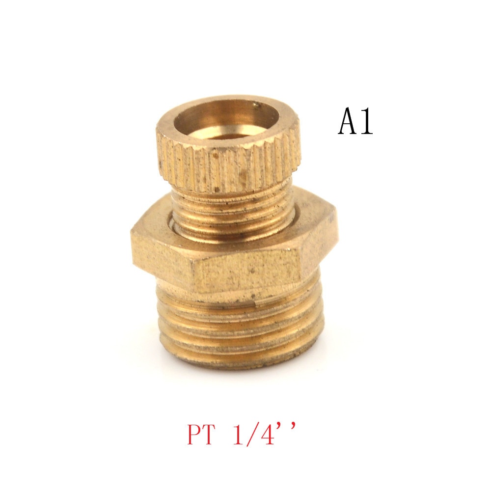 1 Pcs 1/2 Inch 3/8 Inch 1/4 Inch Air Compressor Draad Water Aftapkraan Messing Tone