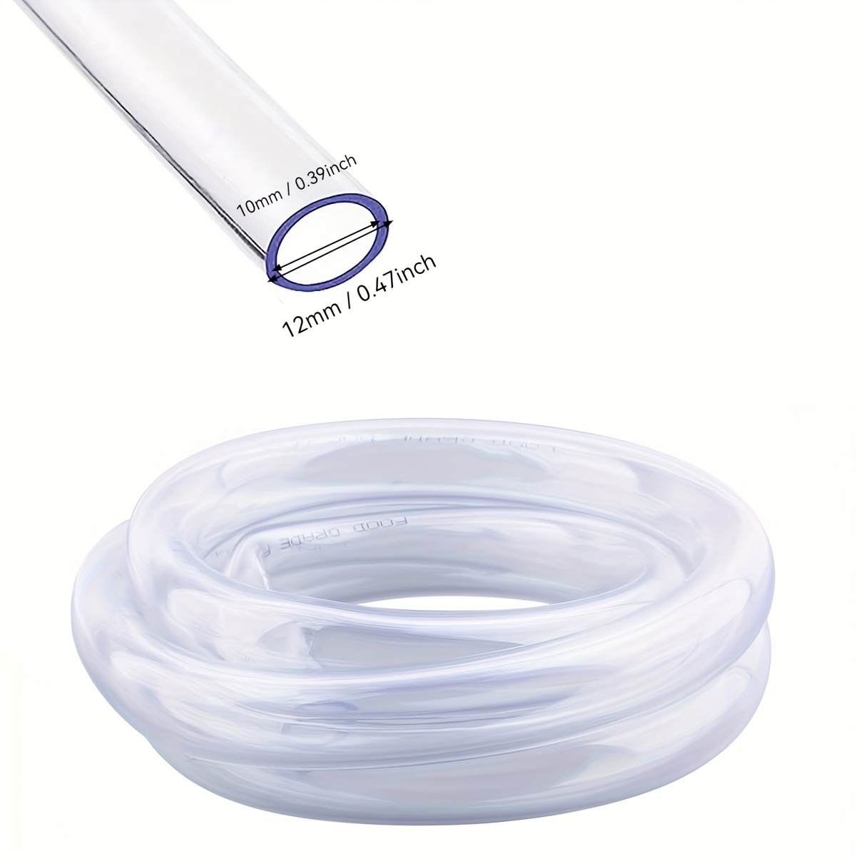 Transparante buis/slang; essentieel voor thuisgebruik; pijpleidingbenodigdheden; PVC-slang.: Blauw