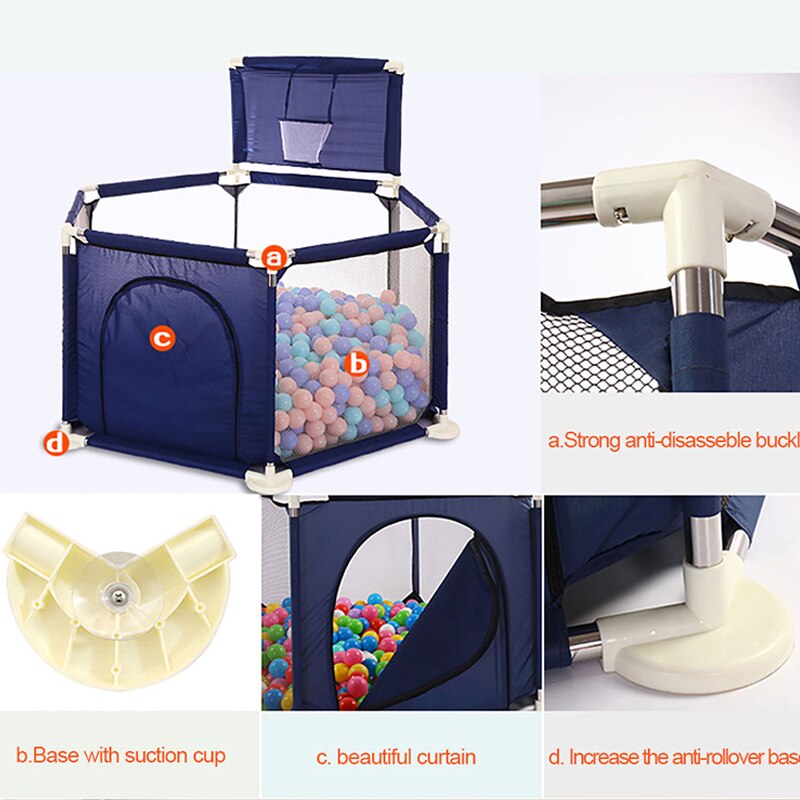 Sicurezza stabile multifunzione box per bambini palline oceaniche piscina gioco recinzione attività per bambini box in ferro recinzione arredamento