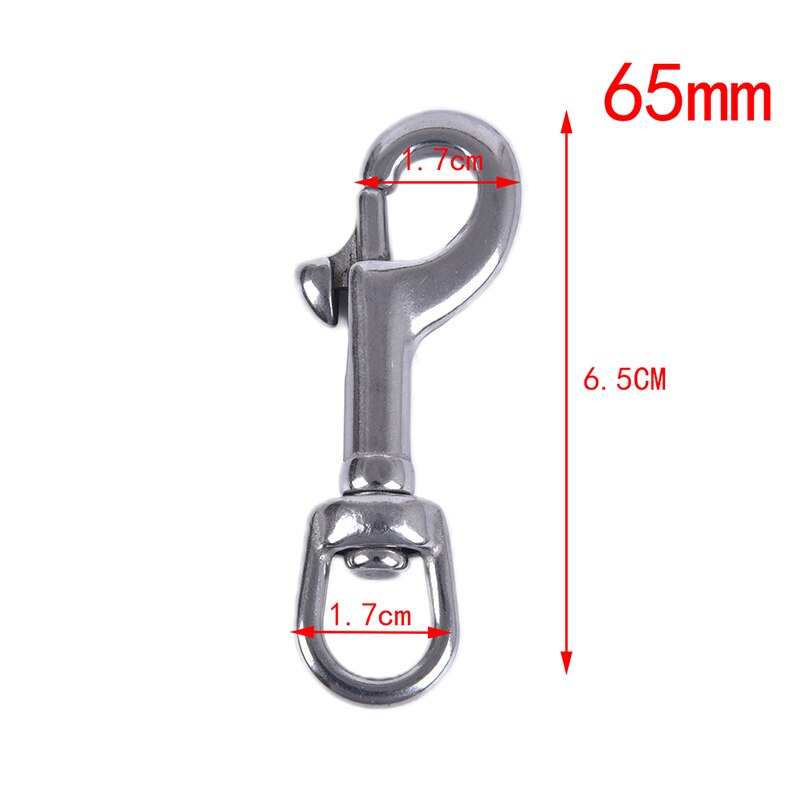 65mm/70mm/80mm/90mm/100mm/120mm Stainless Steel Bolt Snap Hook Clip Diving Singel Hook BCD Accessories Tools: WHITE