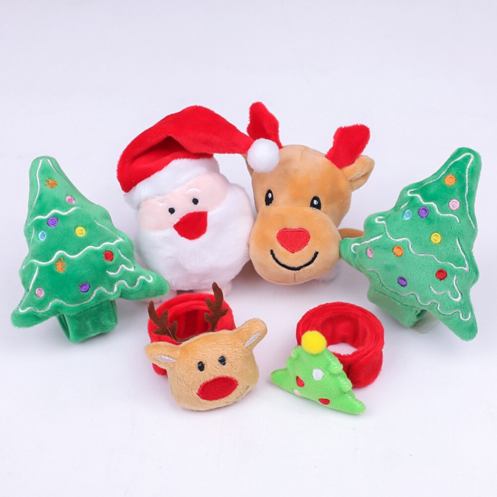 1 pièces enfants noël Santa cerf chapeau arbre gifle Bracelets envelopper bracelet anneau bande fête jouets anniversaire fête