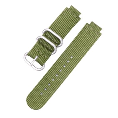 Correa para Garmin Forerunner 235, correa de nailon para Garmin Forerunner 220/230/235/620/630/735XT/235Lite, accesorio: green silver buckle