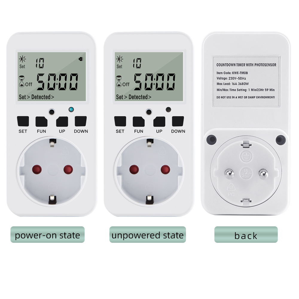 Multifunctionele Digitale Timer Socket Cyclus Programmeerbare Digitale Timer Stopcontact Schakelaar Met Uk/Us/Fr/Eu Plug 120V-60Hz 15A