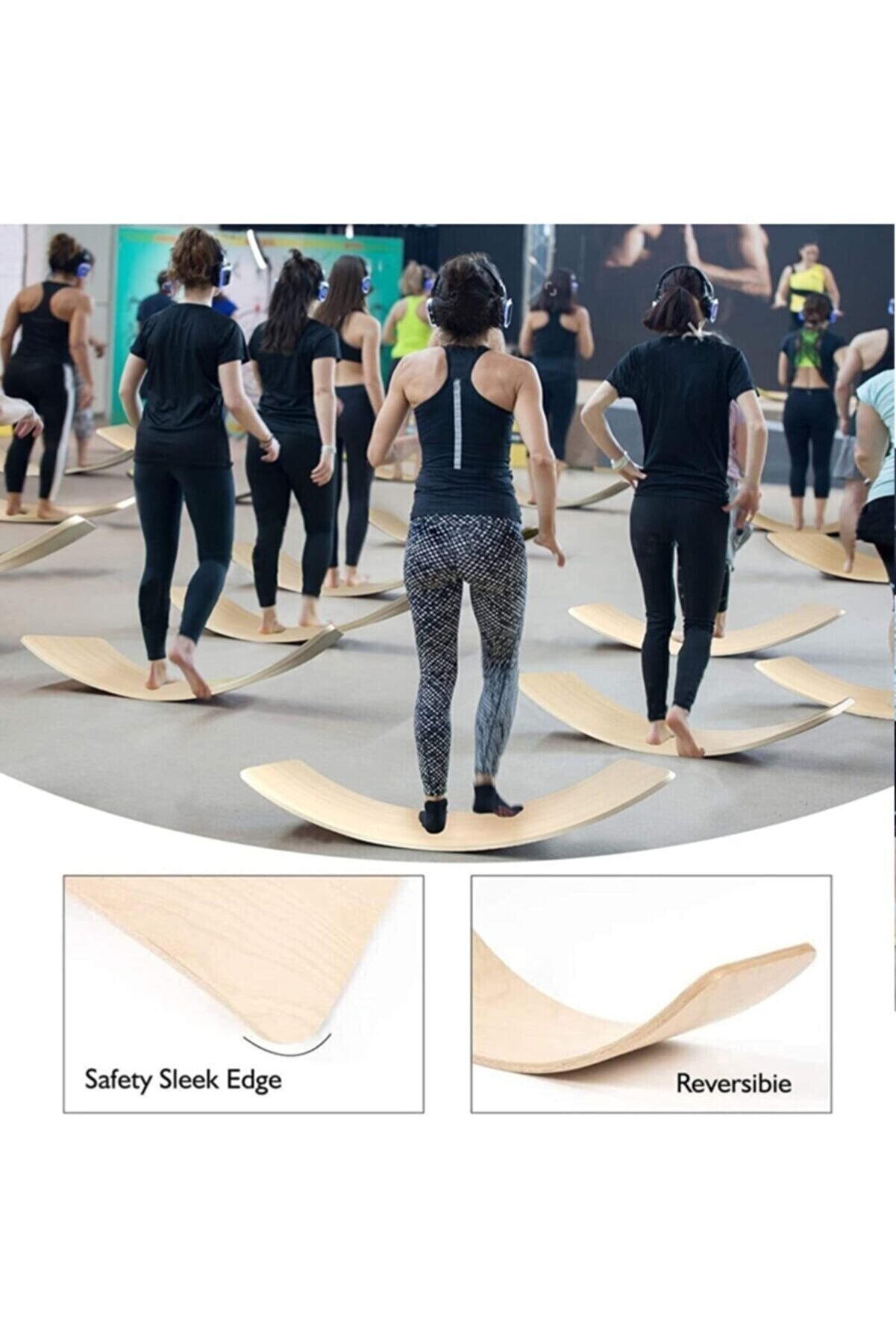 Wooden Balance Board 95x30 cm. 150 KG Loading Capacity