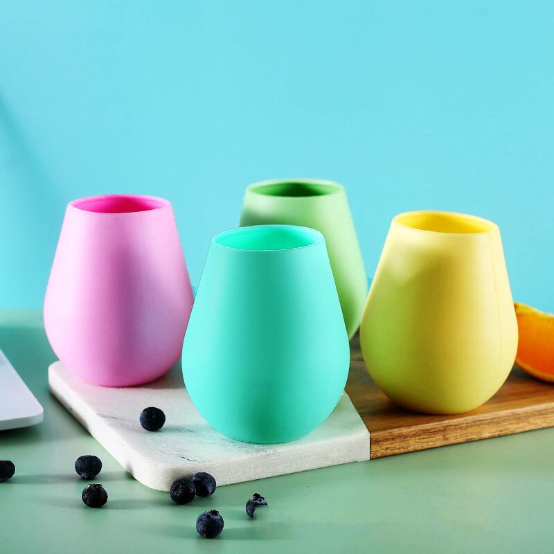 DEOUNY Unbreakable 400ml Silicone Wine Glass Shatt... Grandado