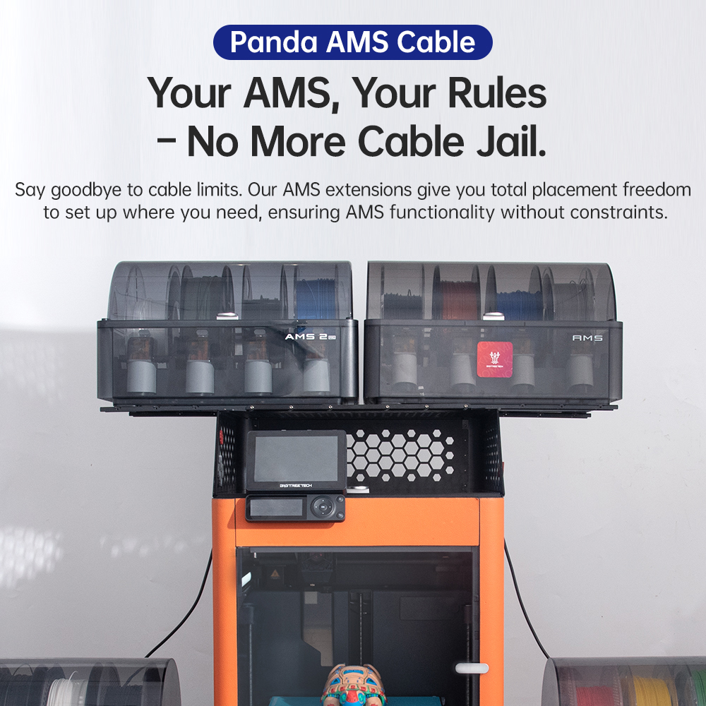 BIGTREETECH Panda AMS Slack & Cable & Guard Extension Cable Durable Ceramic Inlet for Bambulab A1/P1/X1/H2D/AMS 3D Printer Parts