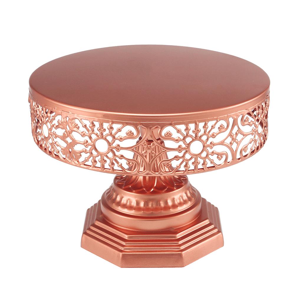 80% Retro Wedding Cake Stand Round Metal Event Party Display Pedestal Plate Decor