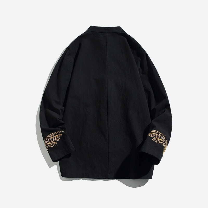 Traditional Chinese Clothing For Men Tang Suit Plus Size Hanfu Men Kung Fu Clothes Linen Harajuku Long Sleeve Coats Male 30692